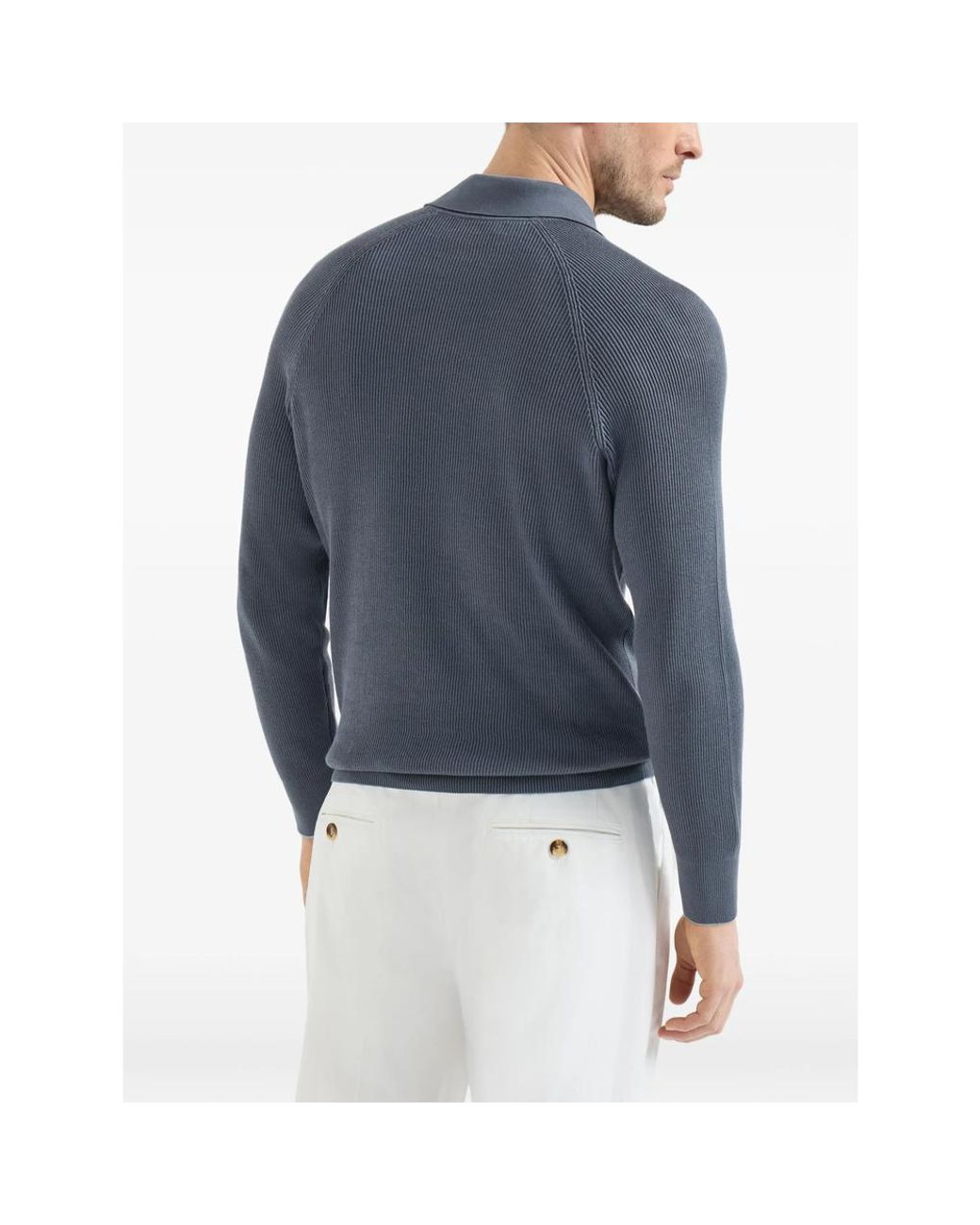 Brunello Cucinelli Blue Polo Shirts for men