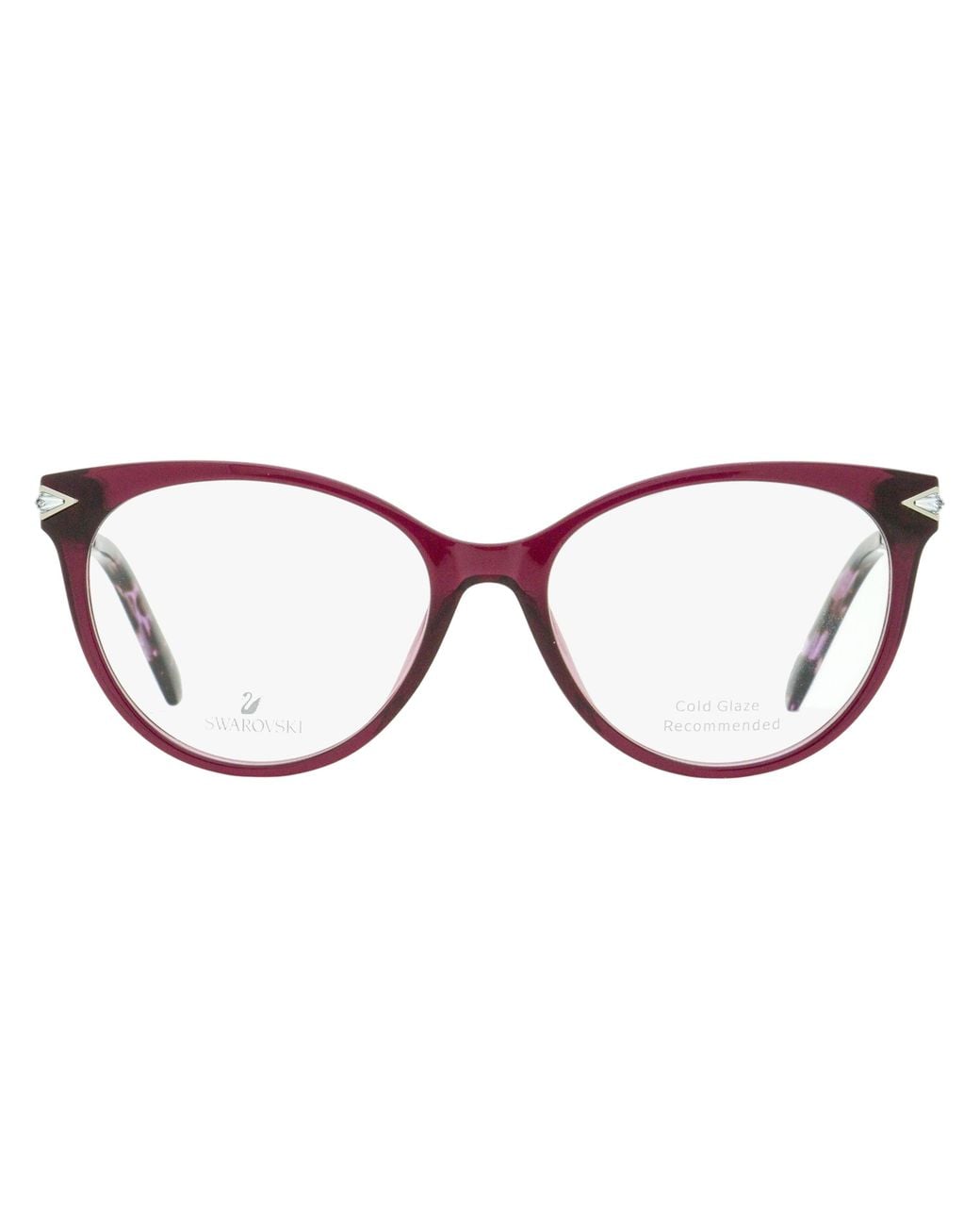 Swarovski Black Arching Oval Eyeglasses Sk5312 069 51Mm Plastic (Injected)/Metal