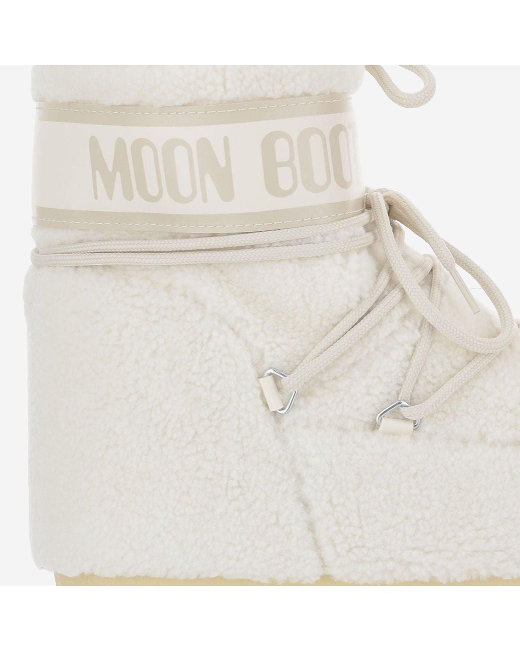 Moon Boot White Ankle Boots Icon Low Fleece Acrylic