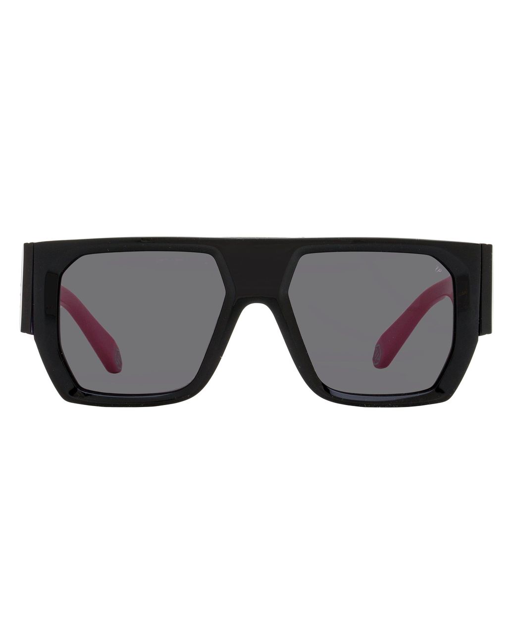 Philipp Plein Black Master Oversize Sunglasses Spp094M 700F- 54Mm Plastic (Acetate) for men
