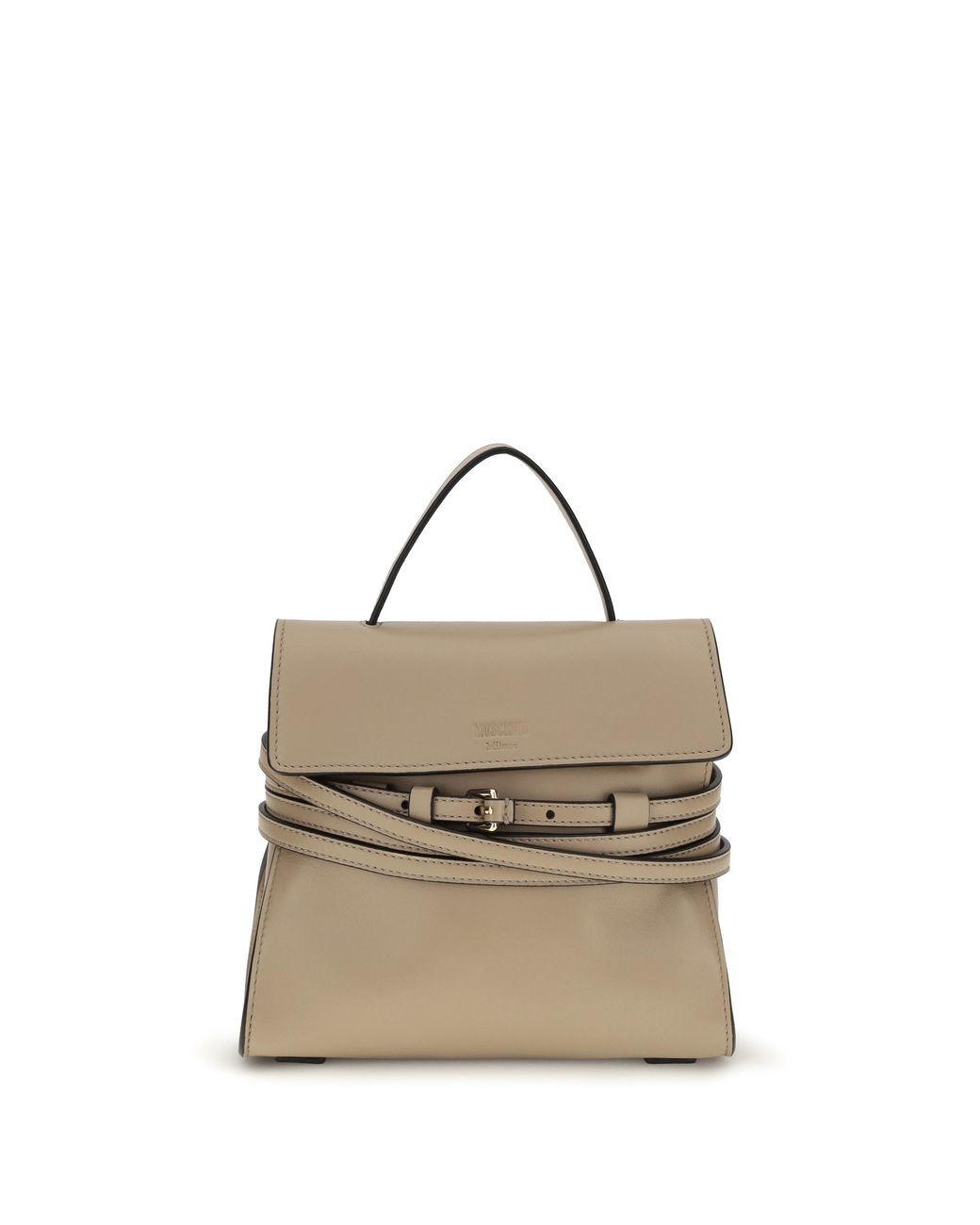Moschino Metallic Handbag Tie Me Goatskin (Hircus) Shoulder Bags