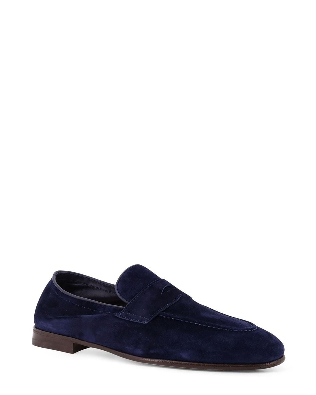 Brunello Cucinelli Blue Suede Loafers for men