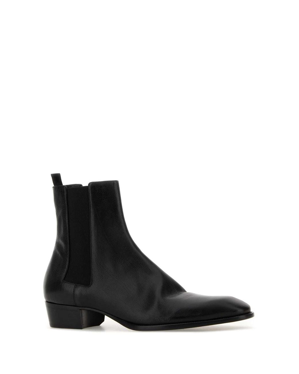 Saint Laurent Black Leather Chelsea Boots for men