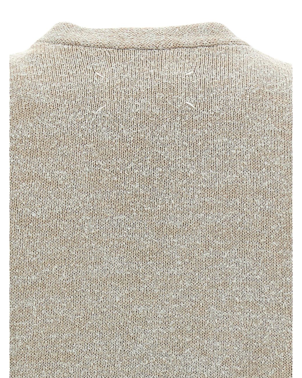 Maison Margiela Natural Bouclé Knit Vest for men