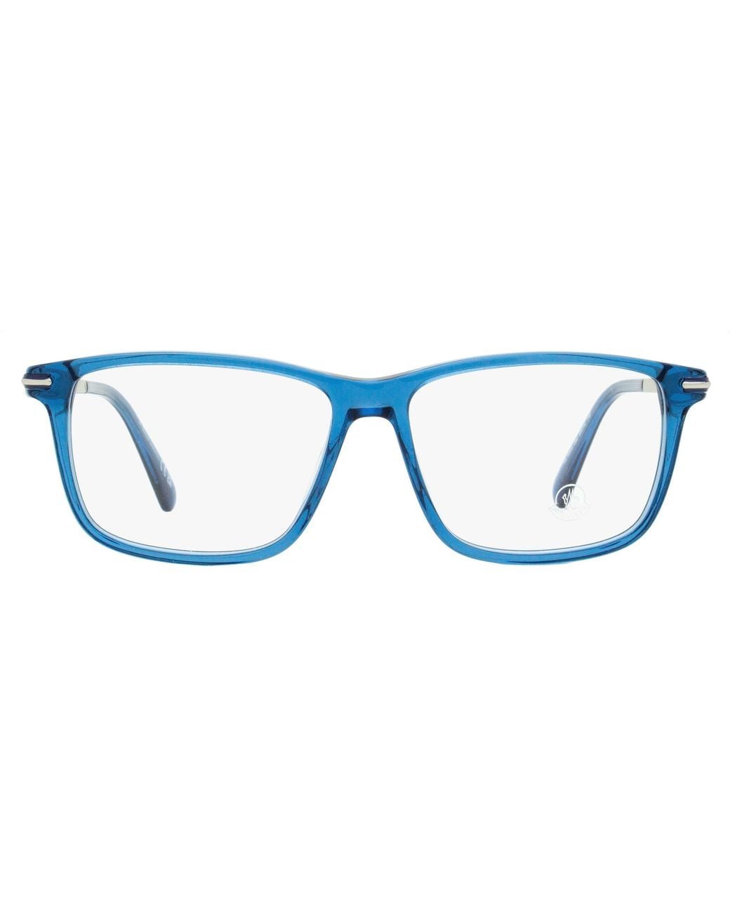 Moncle Frame Moncler Moncler Ml5205 Rectangular Metal-Accented Eyeglasses in Black ...