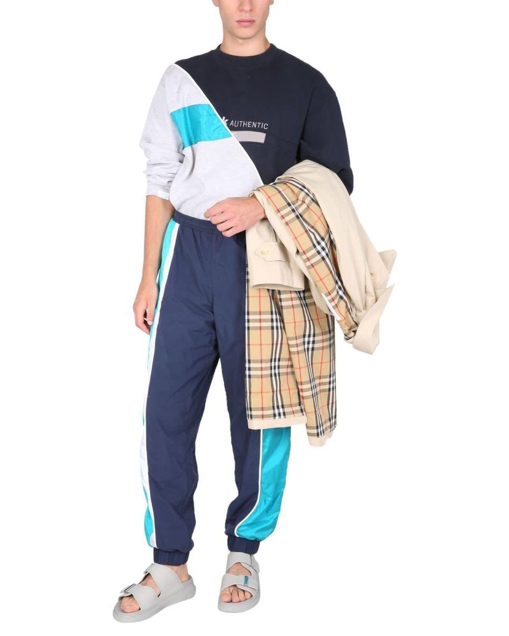 1/OFF Blue Crew Neck Sweatshirt