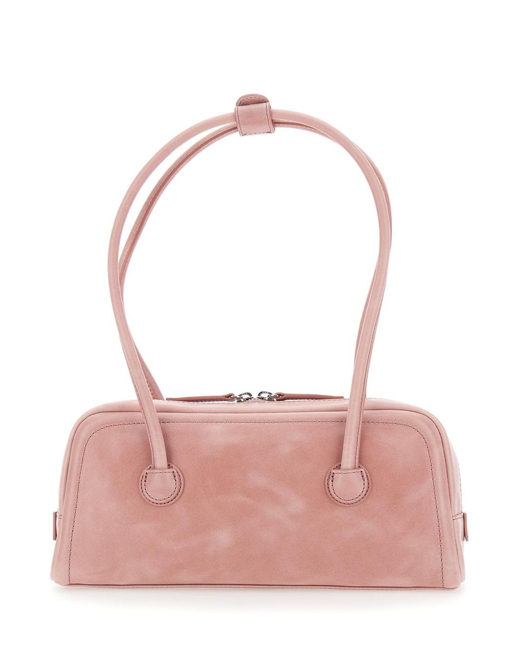MARGE SHERWOOD Pink Shoulder Bag Soft Boston Ew Leather Cow