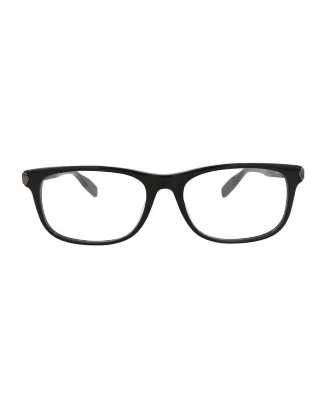 Montblanc Brown Eyeglasses Square Full Rim, Havana Frame And Clear Demo Lens Mb0036O003 for men