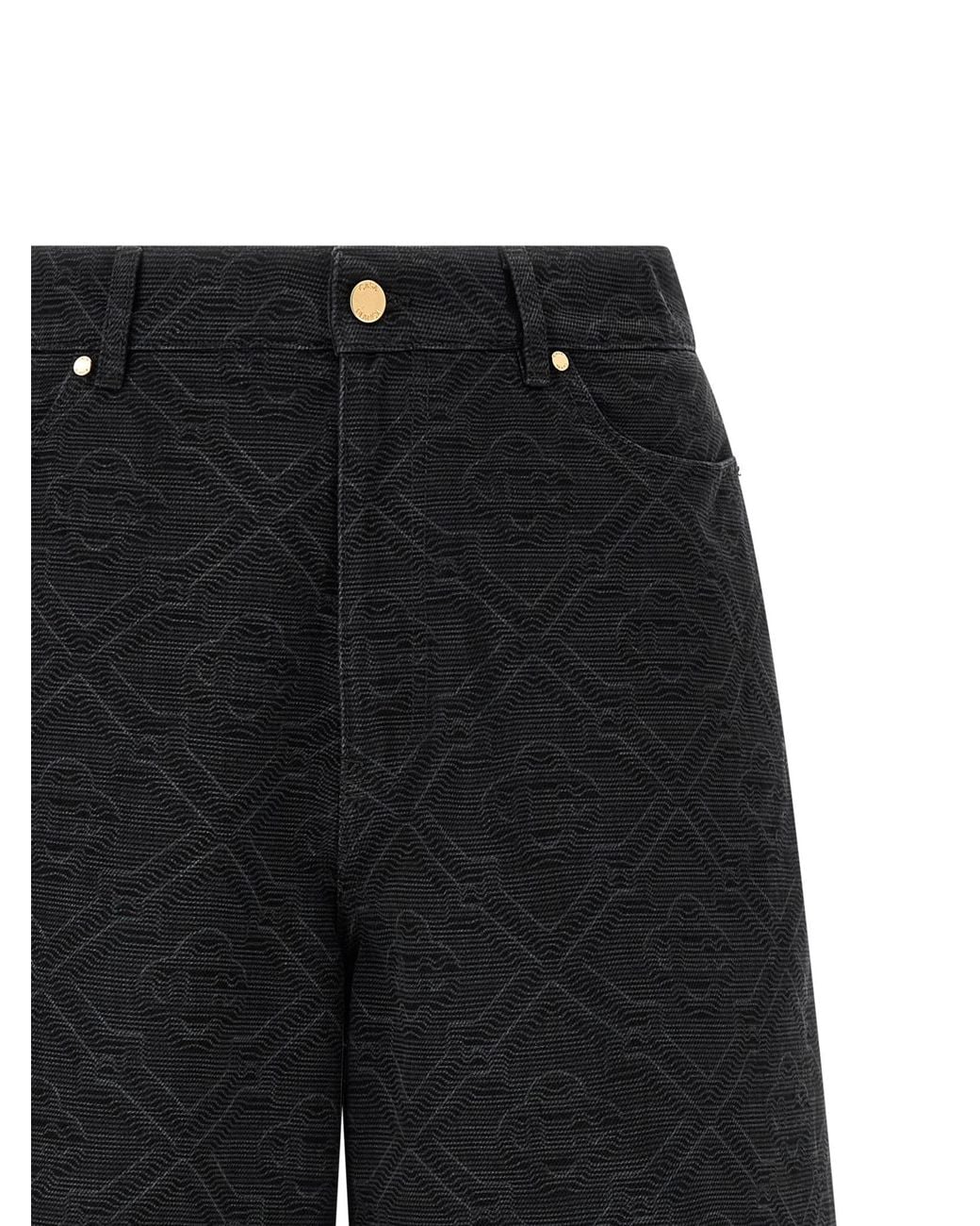 Casablanca Black Cotton Bermuda Shorts for men