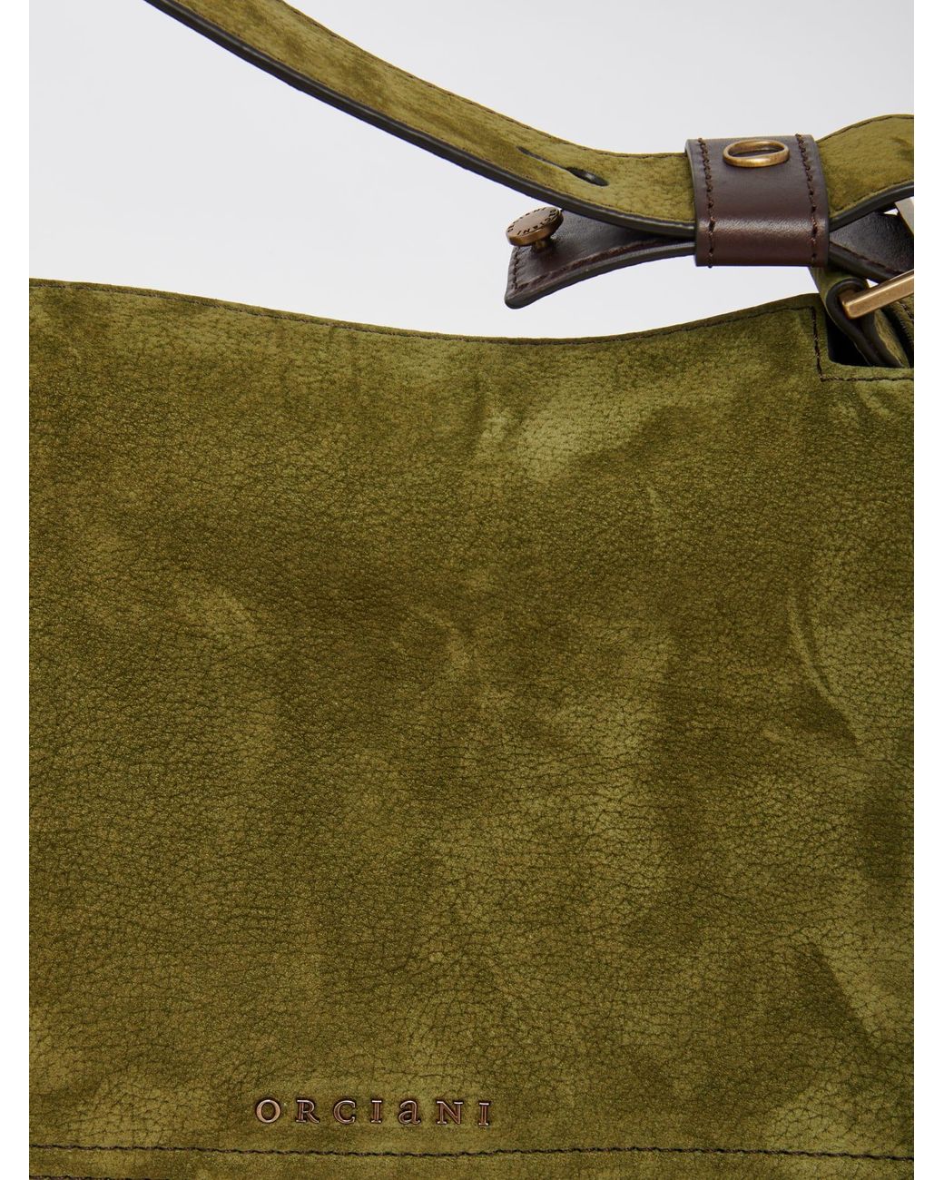 Orciani Sveva Media In Nabuk Con Tracolla Shoulder Bag in Green | Lyst