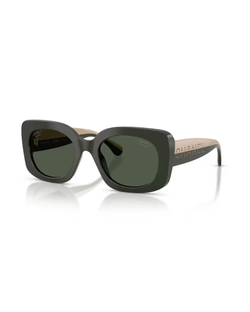 Chanel Green Chanel Eyewear Ch5563B Squared-Frame Sunglasses — Dark