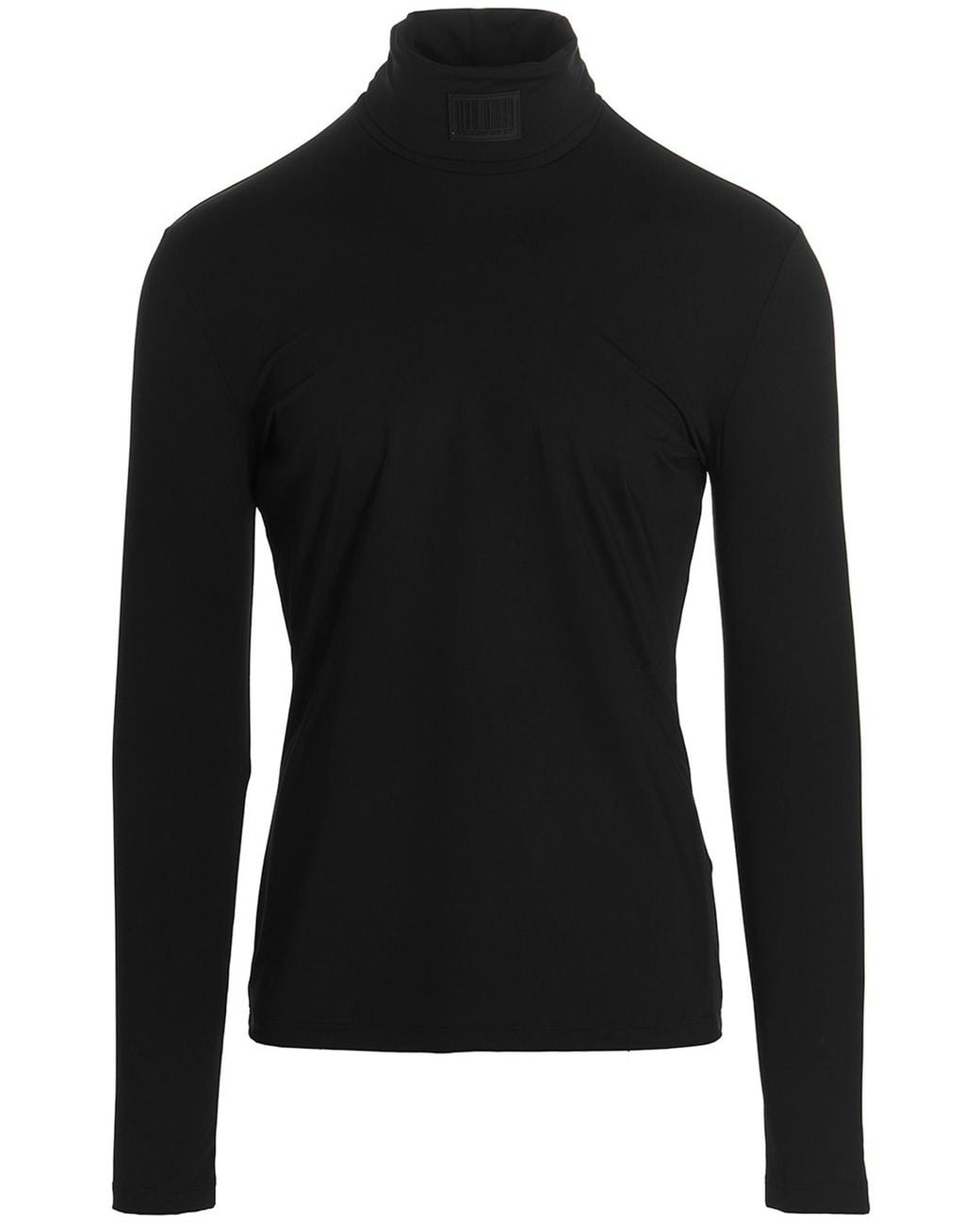 VTMNTS Black Logo Lycra Sweater Polyamide Elastane Sweater, Cardigans for men