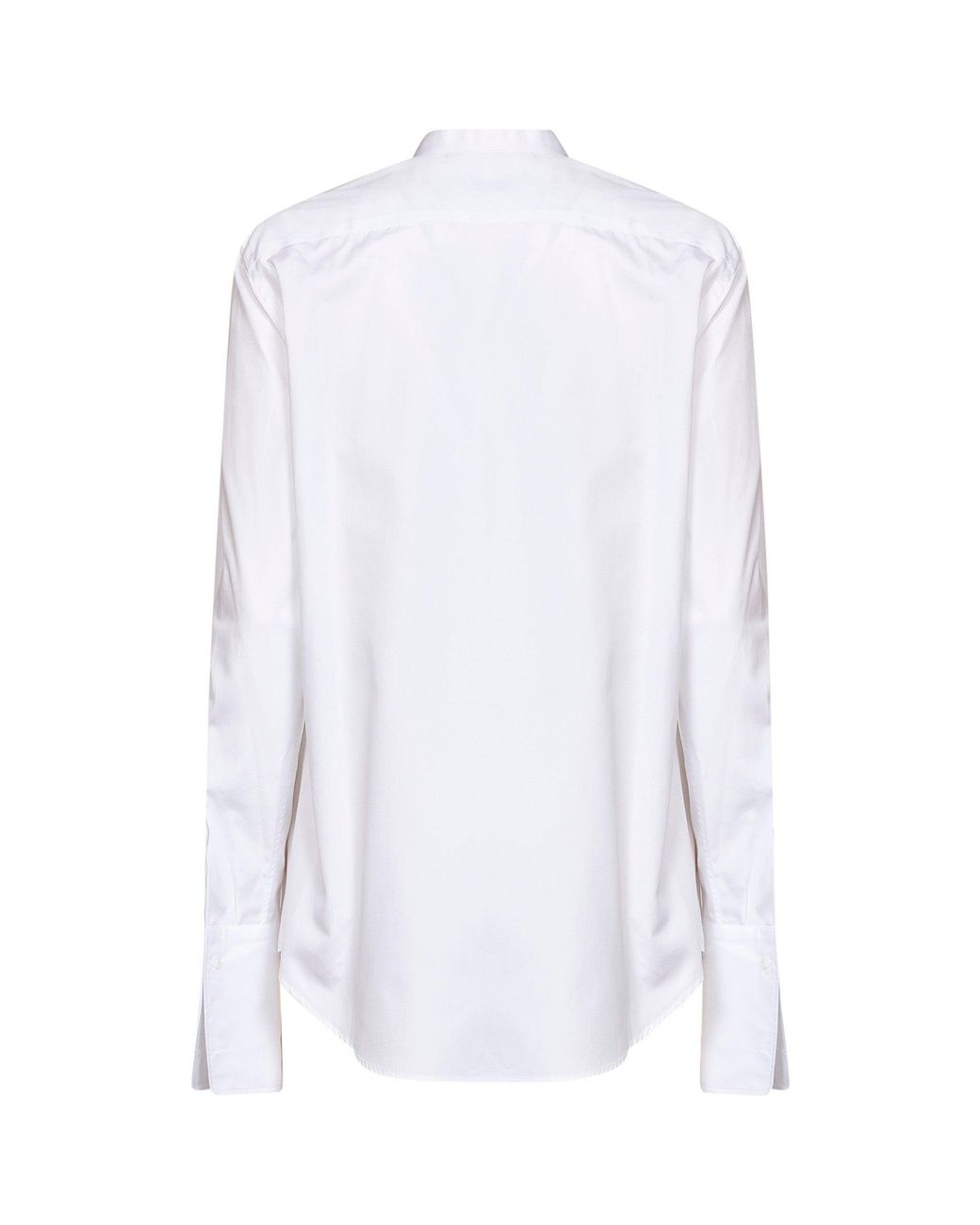 Fendi White Cotton Poplin Slim-Fit Shirt With Front Plastron
