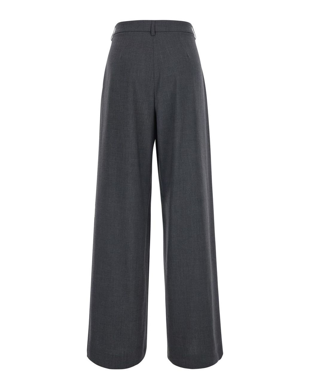 Le Plain Gray Trousers Wool-Blend Wool Blend