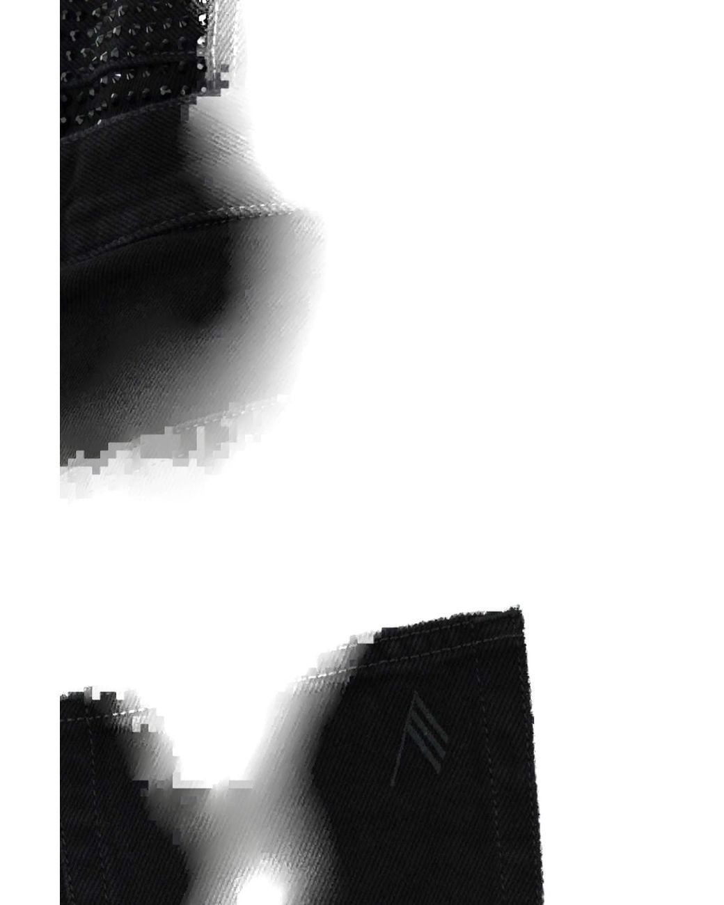 The Attico Black The Attico Wide-Leg Cotton Trousers