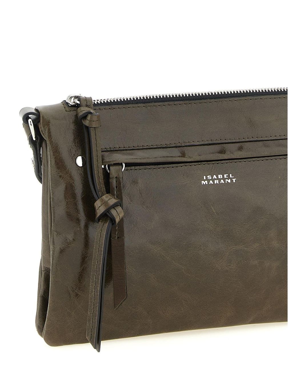 Isabel Marant Gray Winna Duo Crossbody Bag