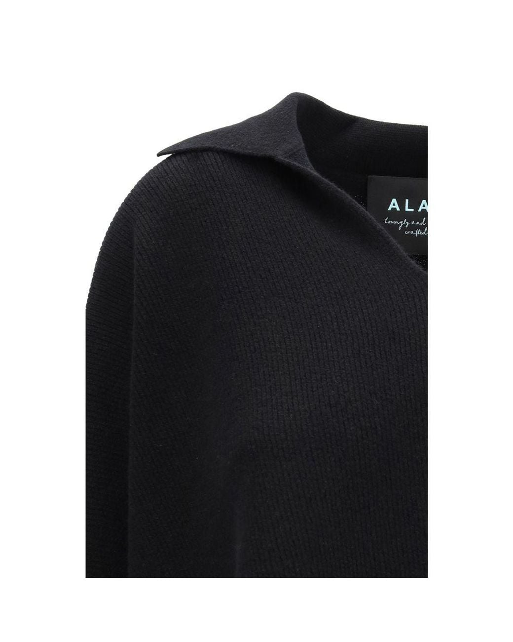 Alanui Black Cashmere Sweatshirt Clothing