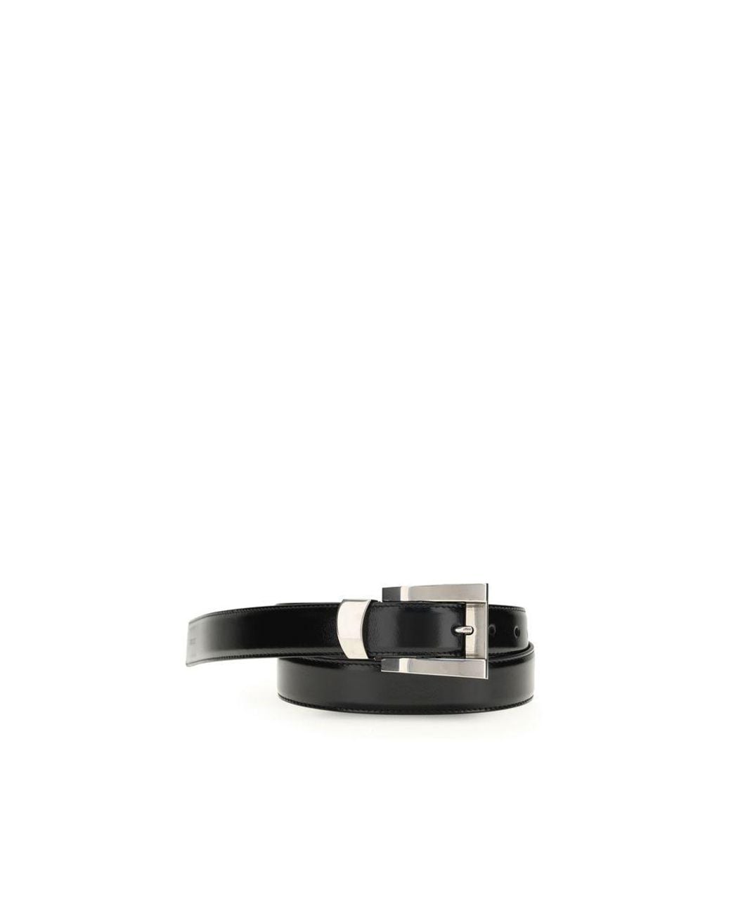 Versace Black Calf Leather Bos Taurus Regular Belt