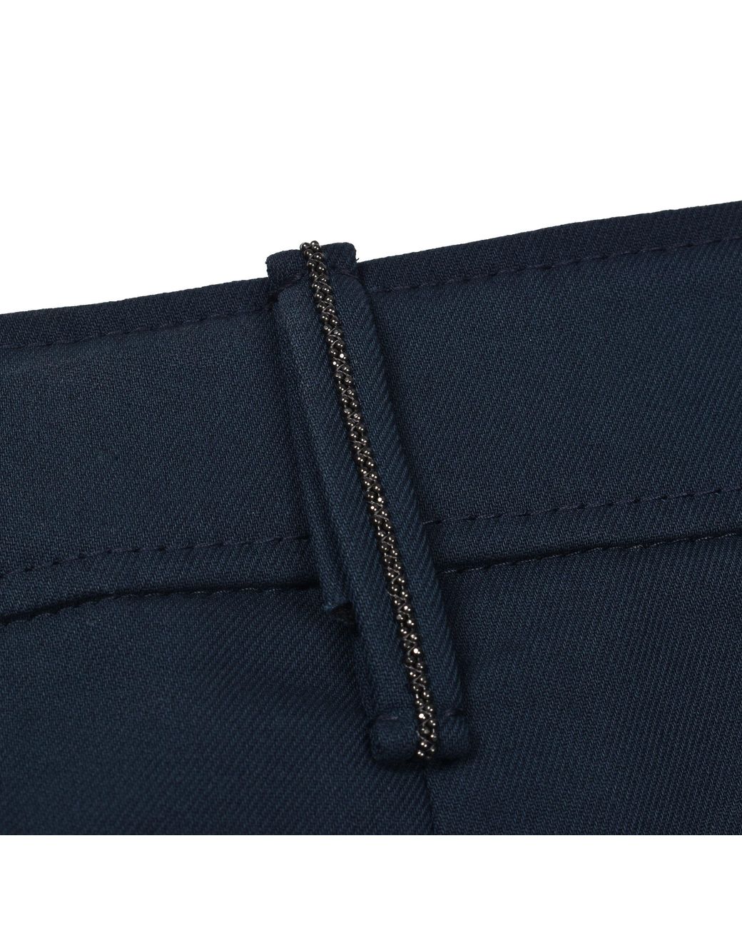 Brunello Cucinelli Blue Dark Cotton Trousers