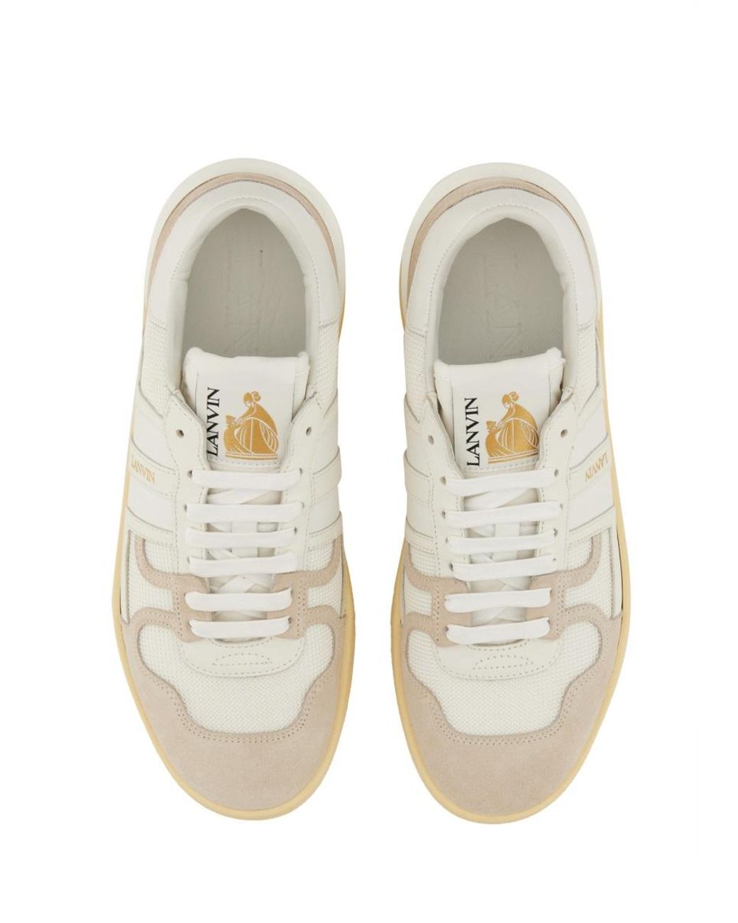 Lanvin White Lanvin Polyester & Calf Leather Sneaker