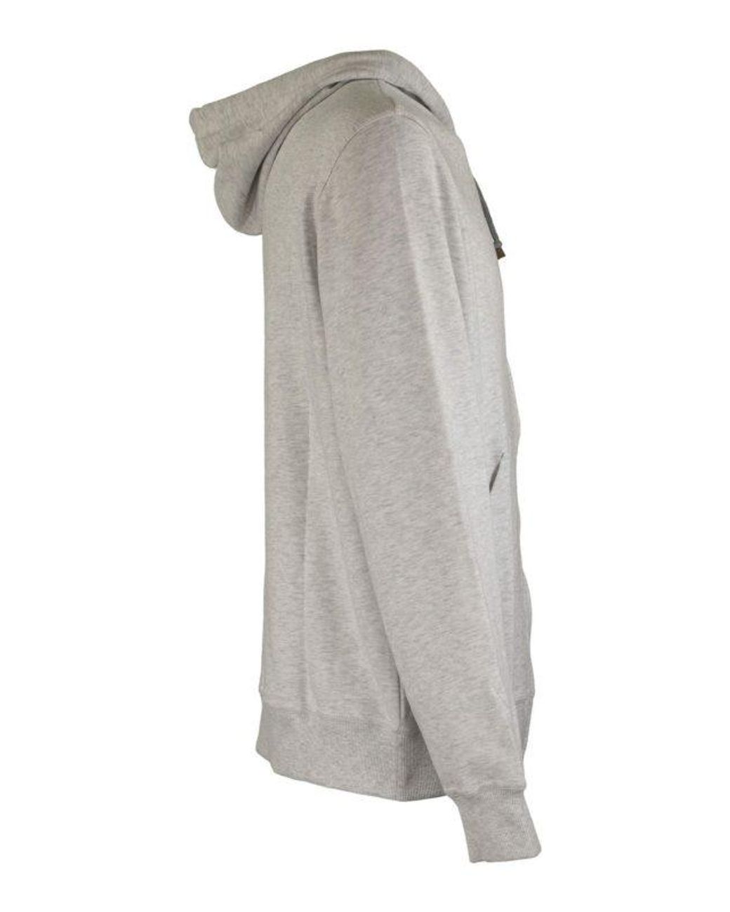 Brunello Cucinelli Gray Light Zip Hoodie Jacket for men