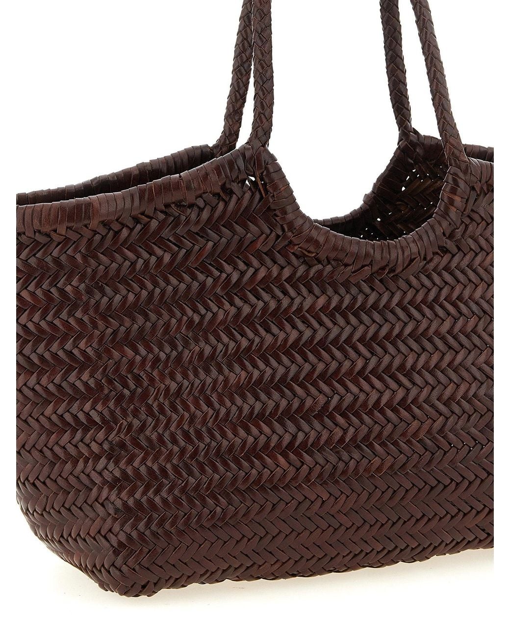 Dragon Diffusion Brown Nantucket Basket Big Shoulder Bag