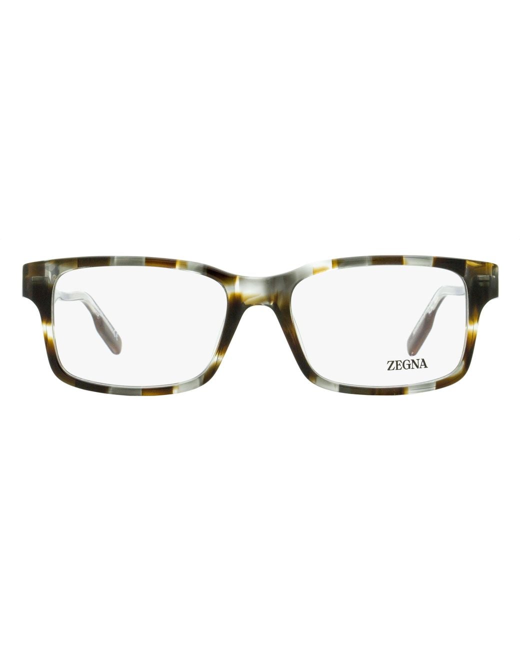Zegna Black Soft Rectangular Eyeglasses Ez5254 020 54Mm Plastic (Acetate) for men