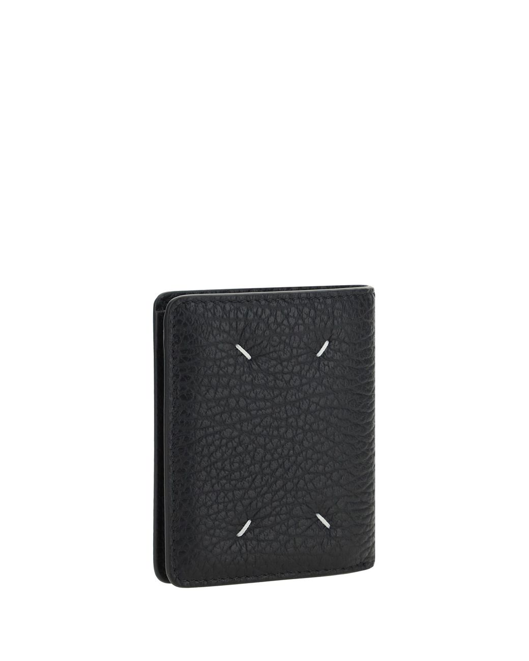 Maison Margiela Black Leather Wallet Calf Bos Taurus