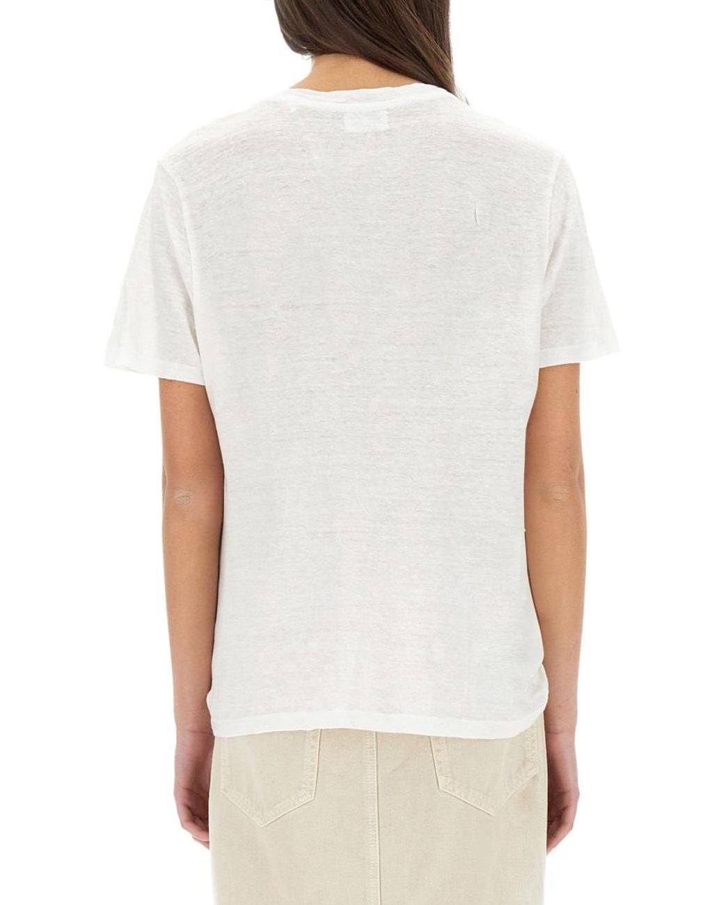 Isabel Marant White T-Shirt Linen T-Shirts