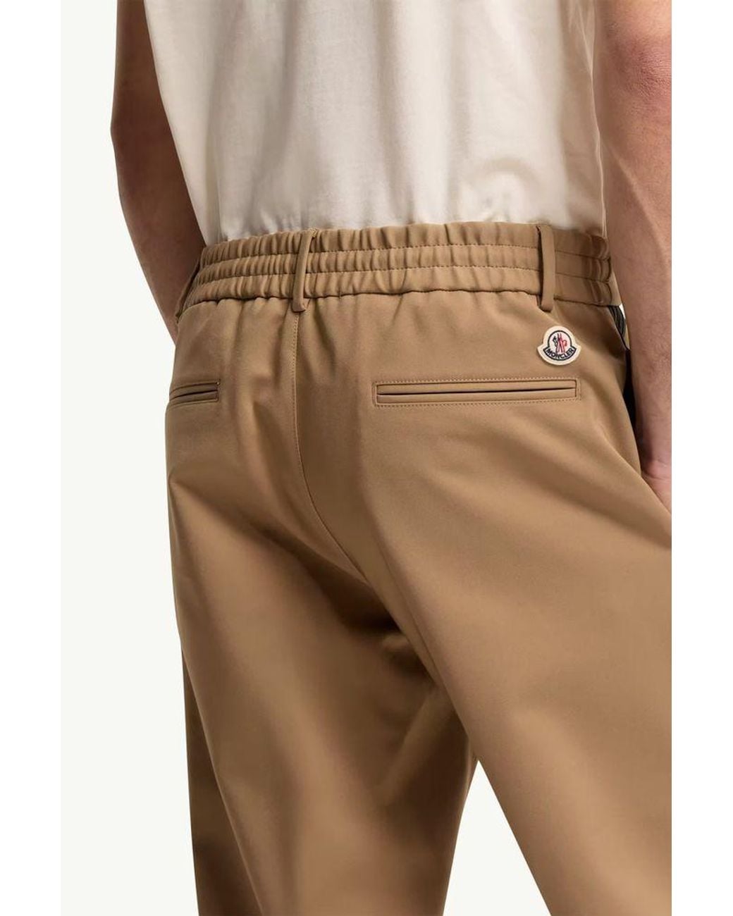 Moncler Natural Moncler Cropped Trousers for men