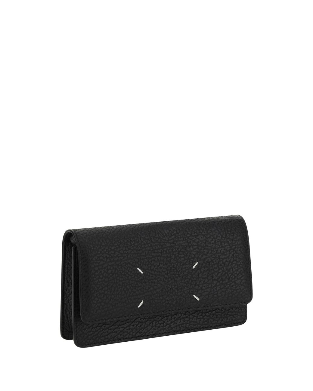 Maison Margiela Black Wallet Calf Leather & Purses