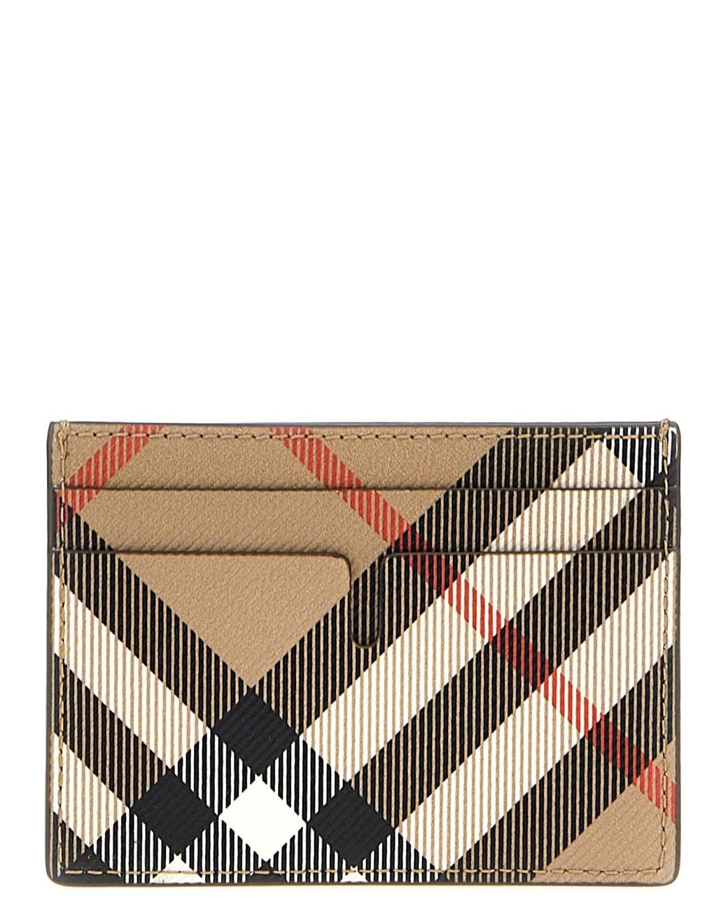 Burberry Brown Check Card Case