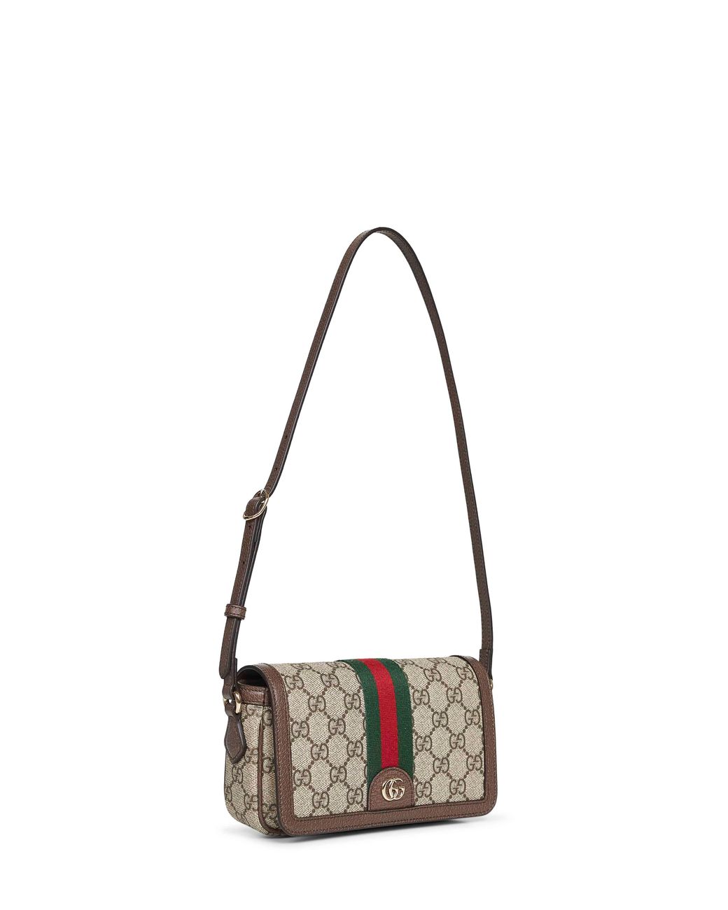 Gucci White And Dark Ophidia Mini Shoulder Bag