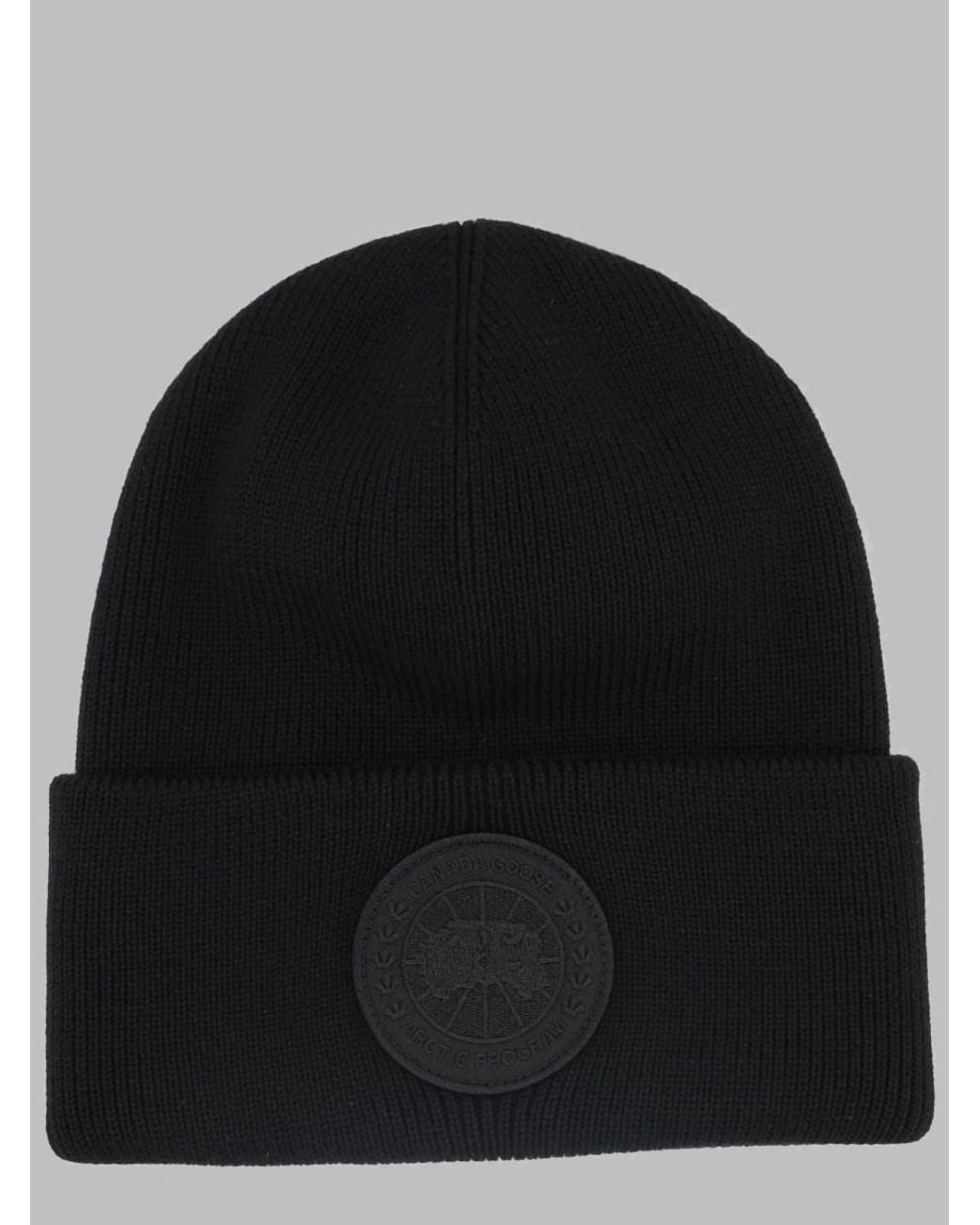 Canada Goose Black Arctic Beanie Wool Hat