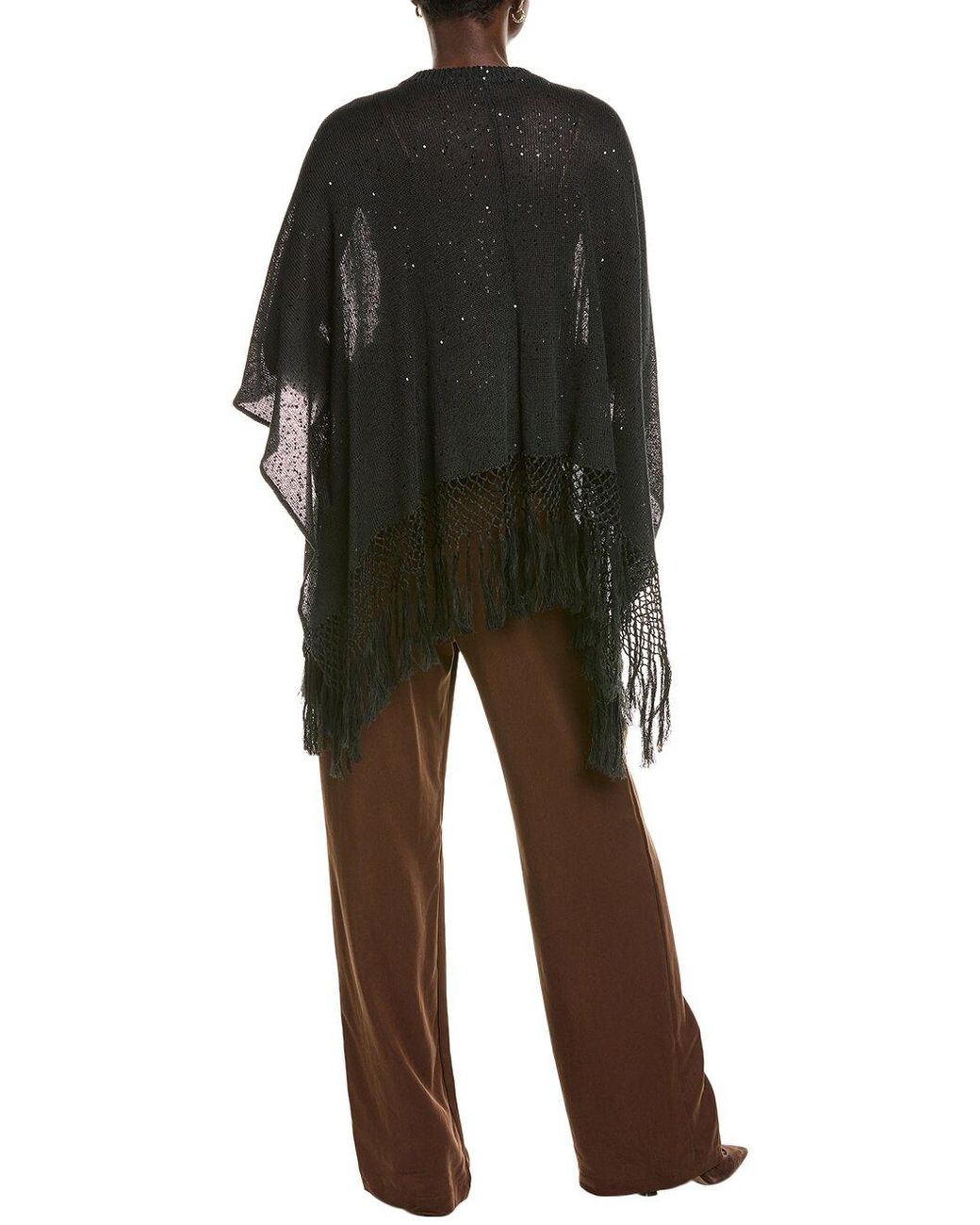 Brunello Cucinelli Black Linen Silk Sweater
