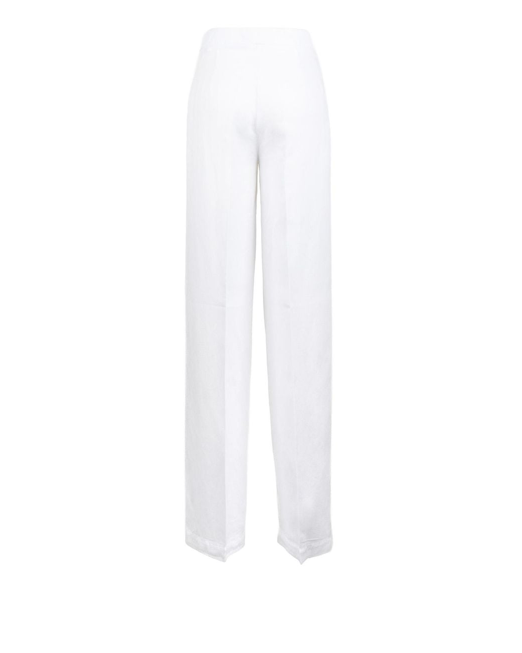 Via Masini 80 White Trousers