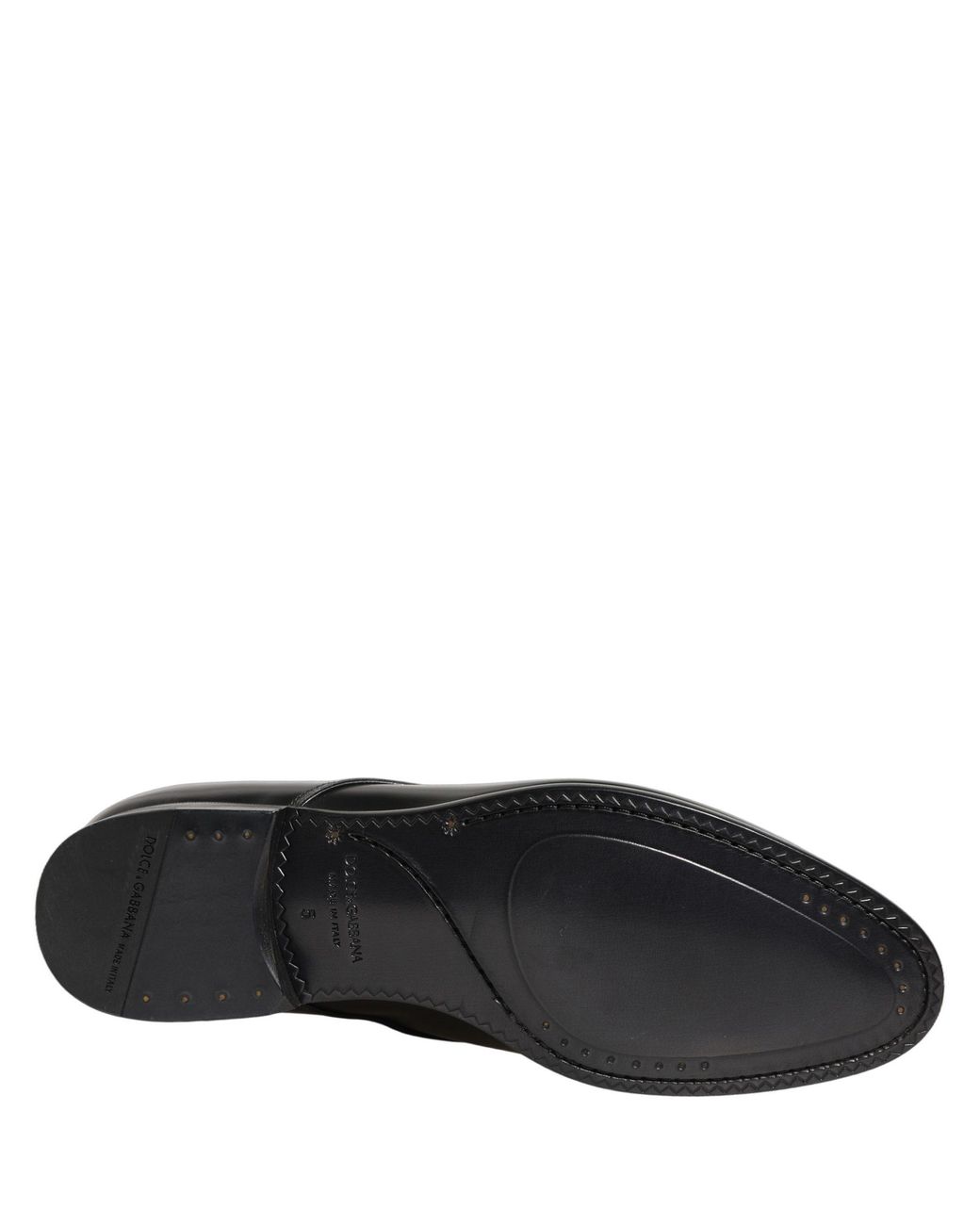 Dolce & Gabbana Black Leather Lace Up Derby Dress Shoes Calf