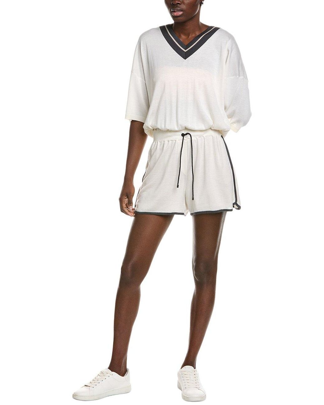 Brunello Cucinelli Natural Silk Wool Relaxed Shirt