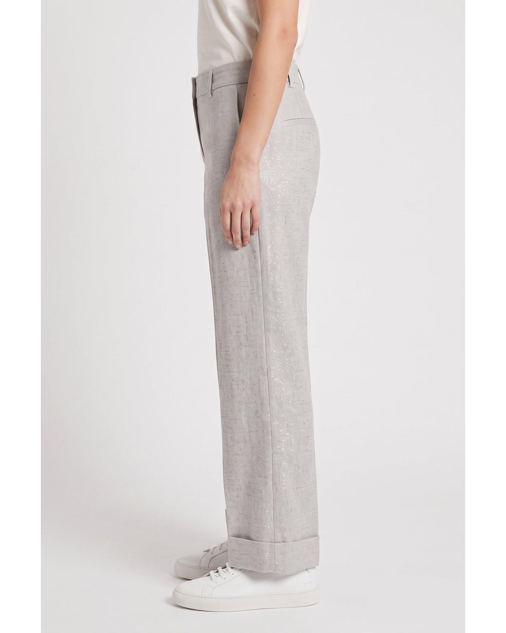 Brunello Cucinelli Gray Light Linen Trousers