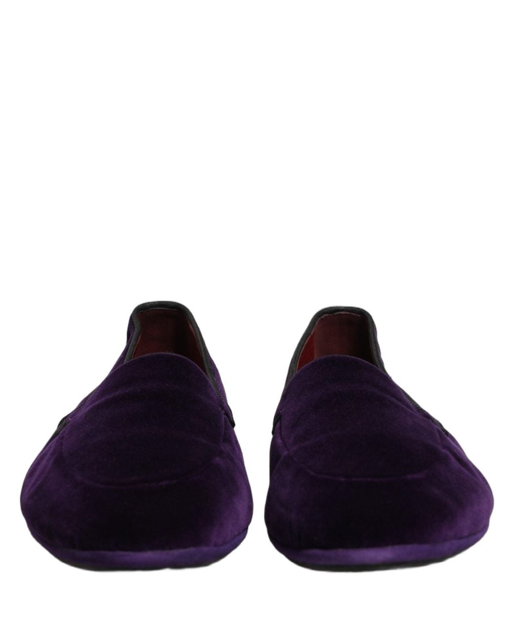 Dolce & Gabbana Purple Dolce & Gabbana Velvet Slip-On Loafer for men