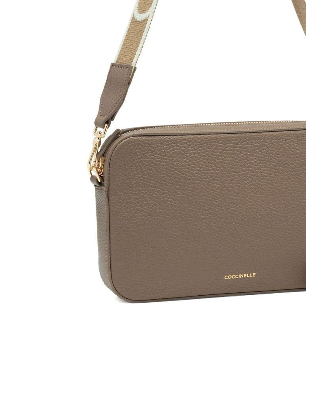 Coccinelle White Shoulder Bag Cowhide