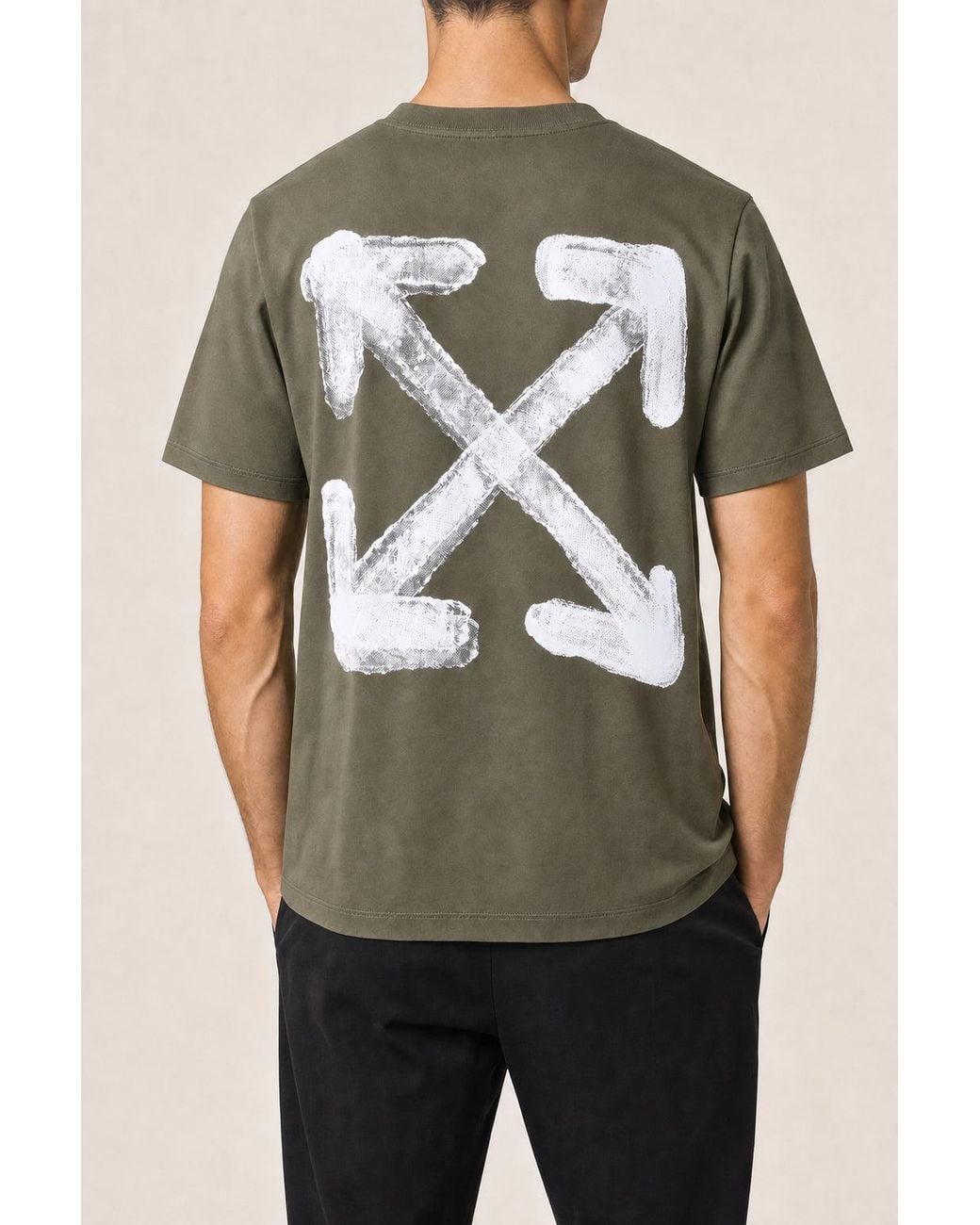 Off-White c/o Virgil Abloh Green Winter Moss Cotton Slim Shirt for men