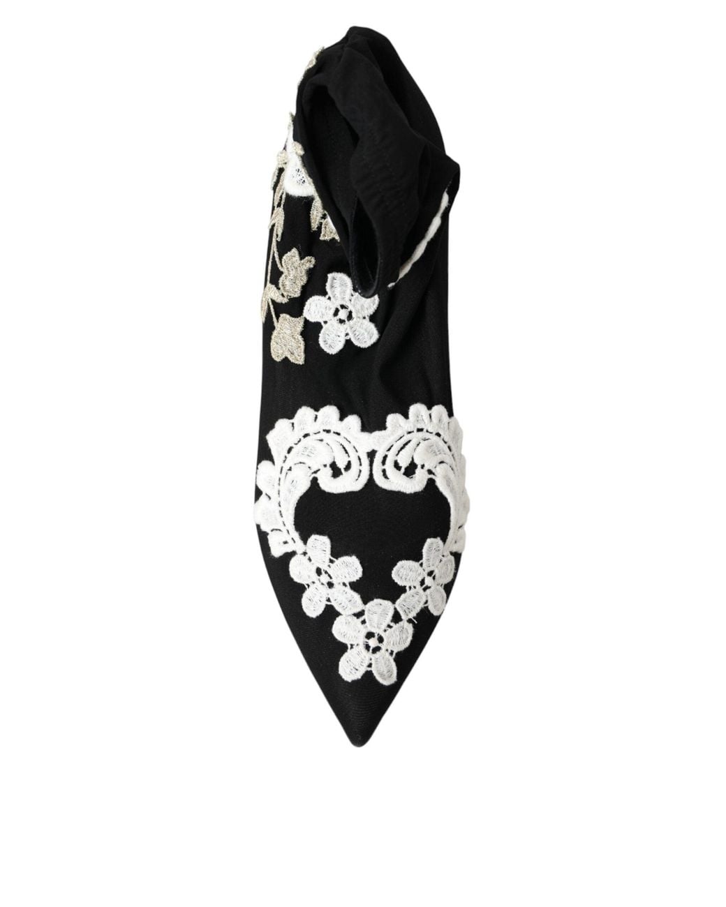 Dolce & Gabbana White Dolce & Gabbana Floral Embroidered Boot