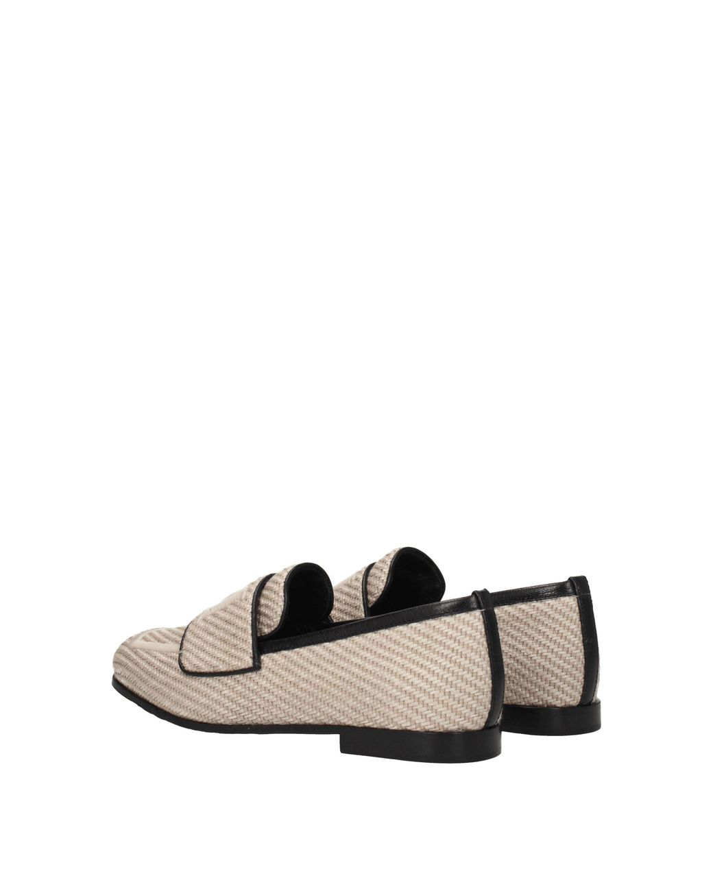 Max Mara Natural Fabric Slip-On Loafers