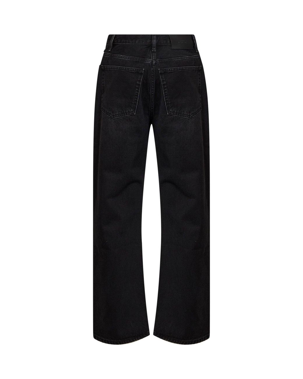 Studio Nicholson Black Jeans Denjo Wide-Leg Washed Denim Cotton