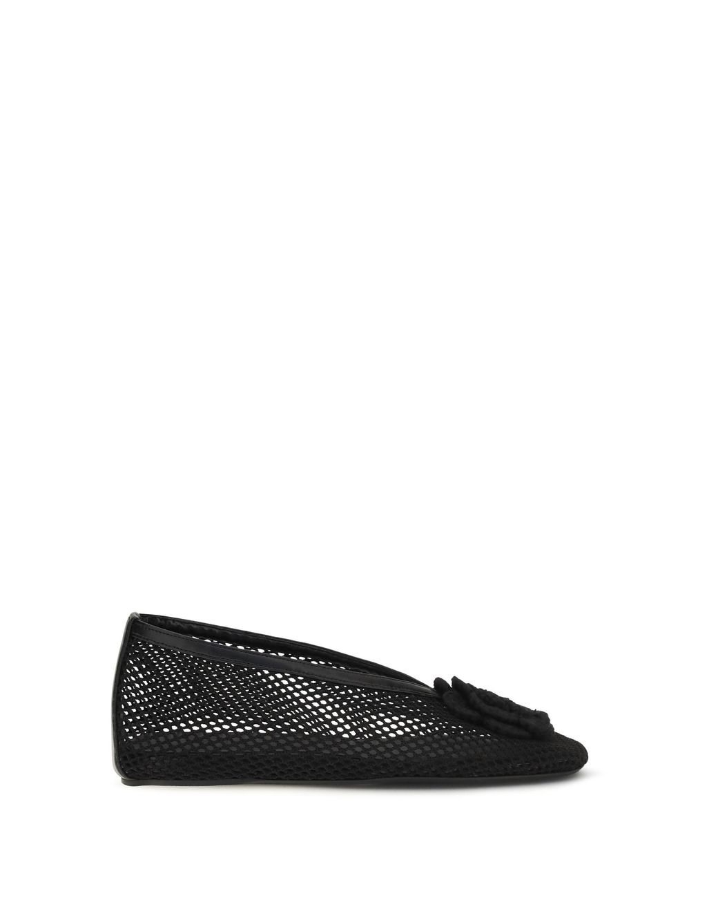 Ganni White Ballerina Shoes Jenny Upper Viscose