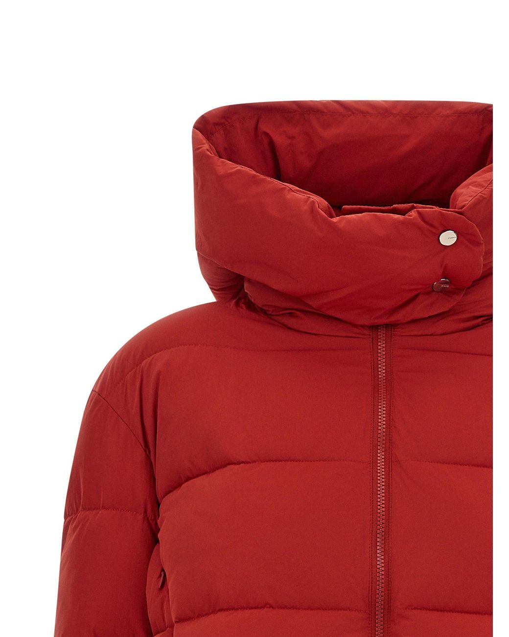 Pinko Red Quilted Down Down Jacket