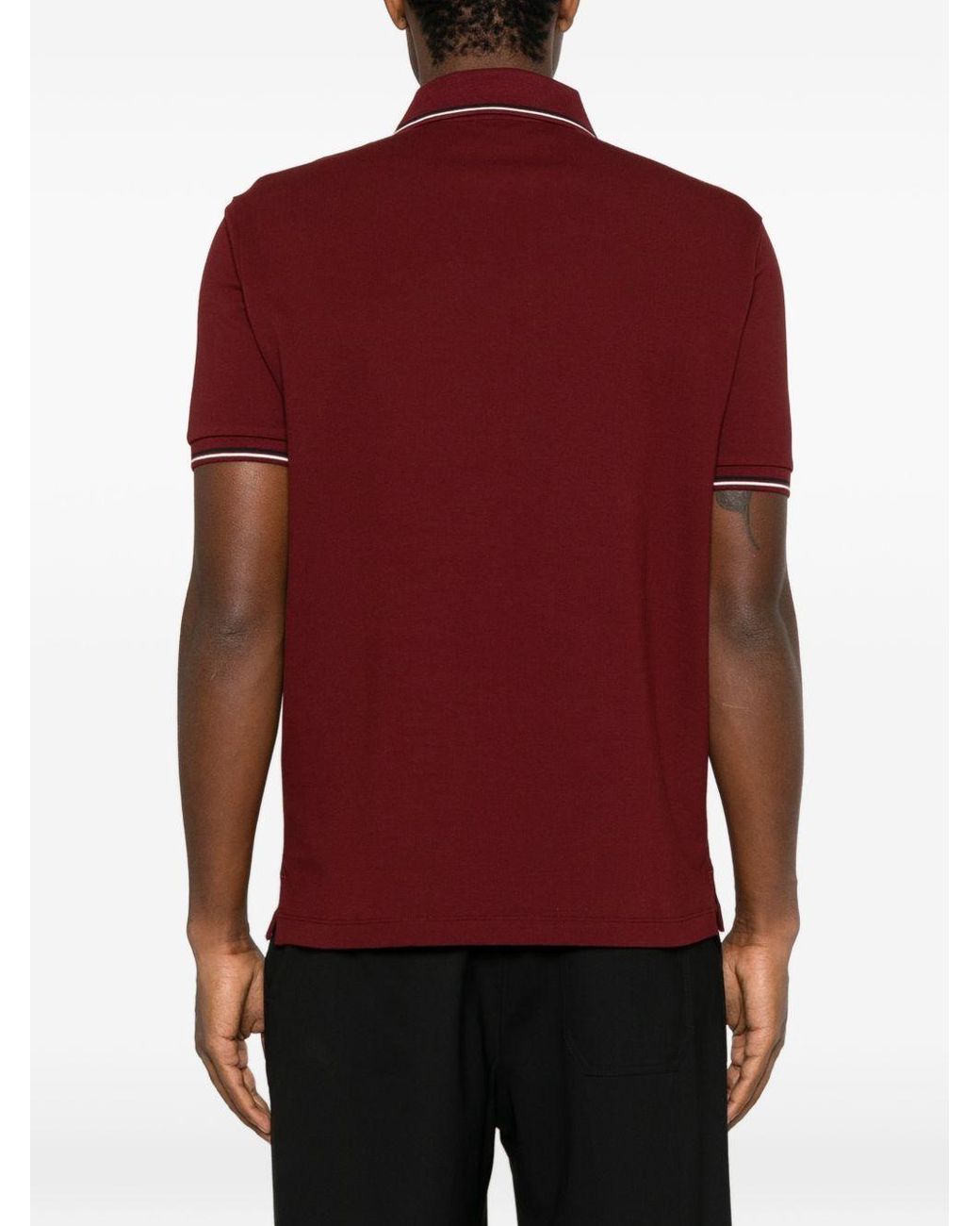 Emporio Armani Red Logo Cotton Polo for men