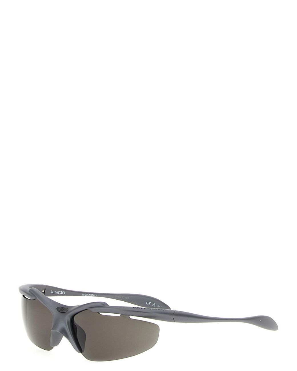 Balenciaga White 'Turbo D-Frame' Sunglasses for men