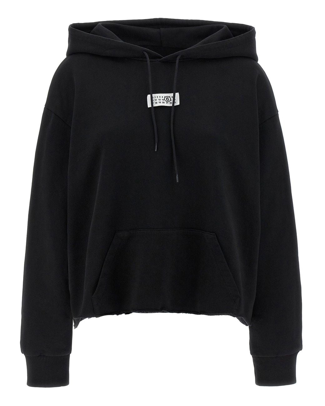 MM6 by Maison Margiela Black Numeric Signature Mm6 Hoodie